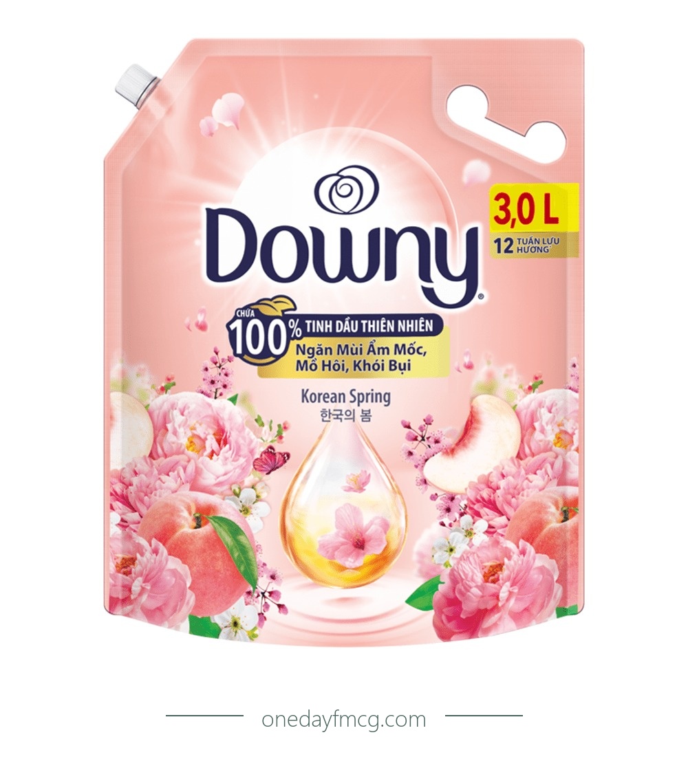 Downy Fabric Softener Korean Spring 3L x 4 pouches